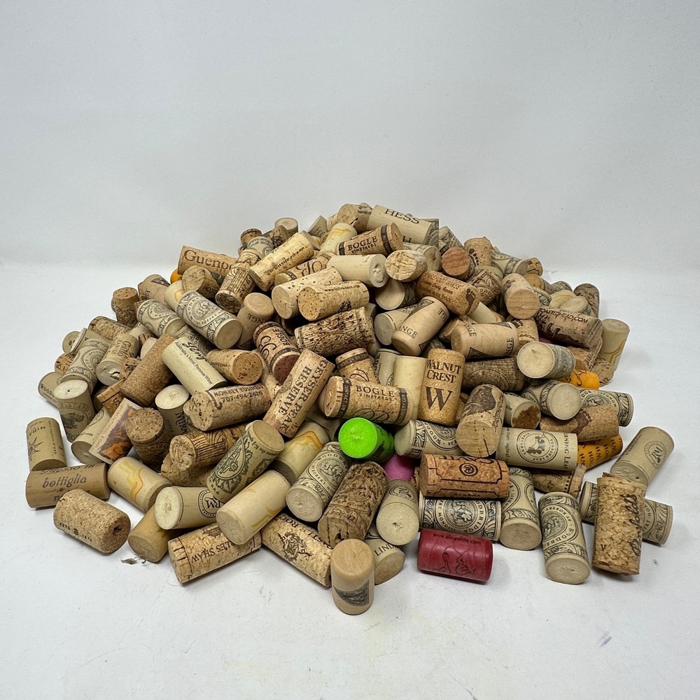 Lot of 300 Assorted Used Wine Corks Mixed Natural Synthetic DIY Craft Projects